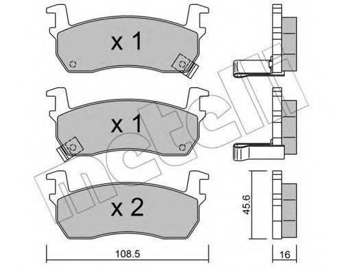 METELLI 2200341 Комплект гальмівних колодок, дискове гальмо