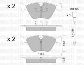 METELLI 2201220K Комплект гальмівних колодок, дискове гальмо