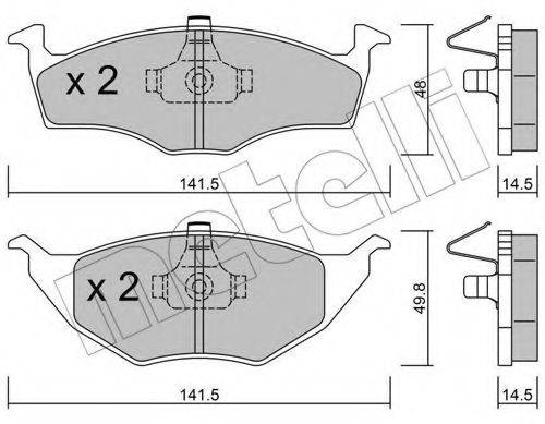 METELLI 2203450 Комплект гальмівних колодок, дискове гальмо