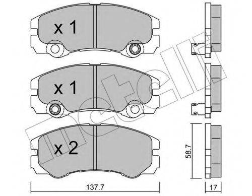 METELLI 2203571 Комплект гальмівних колодок, дискове гальмо