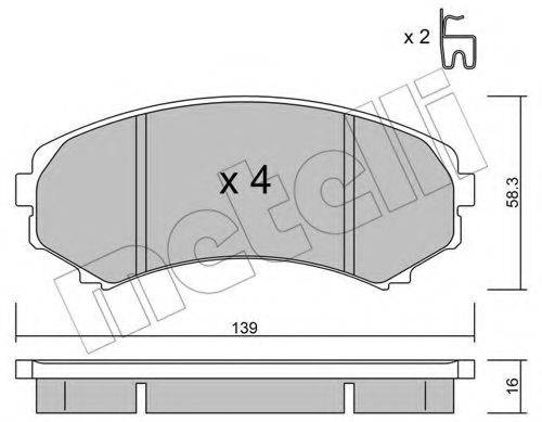 METELLI 2203990 Комплект гальмівних колодок, дискове гальмо