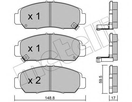 METELLI 2204620 Комплект гальмівних колодок, дискове гальмо