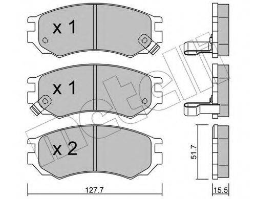 METELLI 2204880 Комплект гальмівних колодок, дискове гальмо