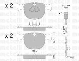 METELLI 2205590K Комплект гальмівних колодок, дискове гальмо