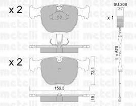 METELLI 2205592K Комплект гальмівних колодок, дискове гальмо