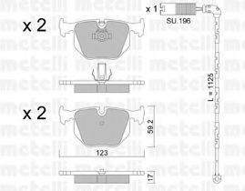 METELLI 2205604K Комплект гальмівних колодок, дискове гальмо