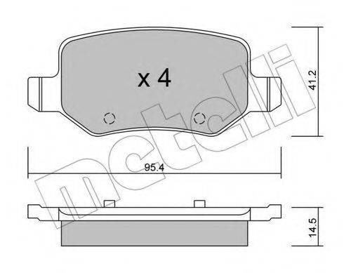 METELLI 2205650 Комплект гальмівних колодок, дискове гальмо