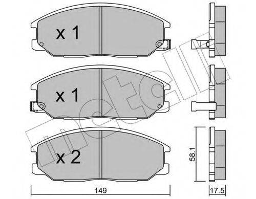 METELLI 2206320 Комплект гальмівних колодок, дискове гальмо