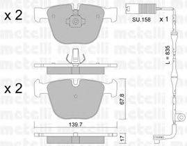 METELLI 2207732K Комплект гальмівних колодок, дискове гальмо