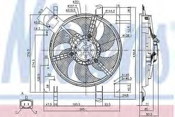 NISSENS 85028 Вентилятор, охолодження двигуна