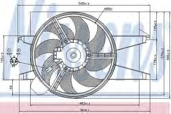 NISSENS 85030 Вентилятор, охолодження двигуна