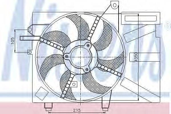 NISSENS 85035 Вентилятор, охолодження двигуна