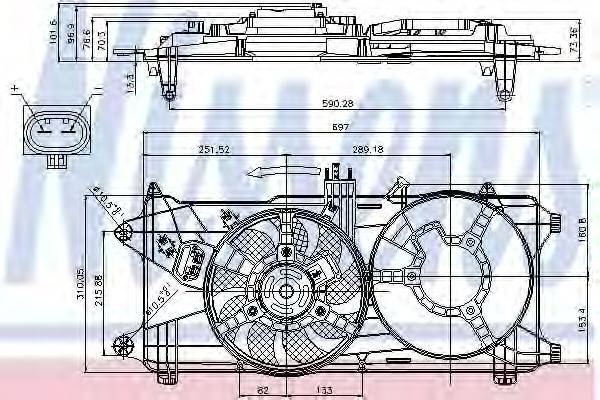 NISSENS 85131 Вентилятор, охолодження двигуна