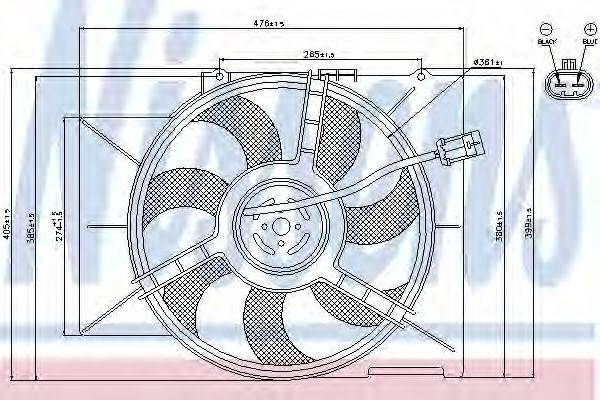 NISSENS 85182 Вентилятор, охолодження двигуна