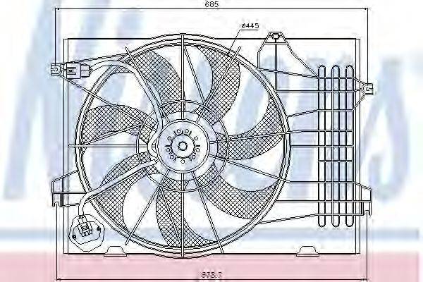 NISSENS 85367 Вентилятор, охолодження двигуна