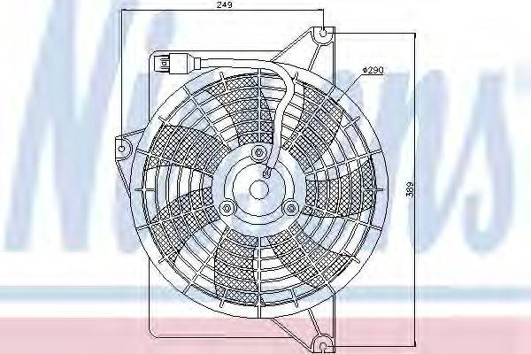 NISSENS 85372 Вентилятор, конденсатор кондиціонера