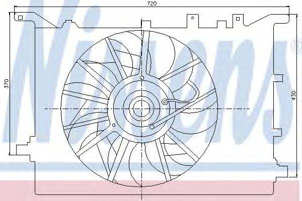 NISSENS 85405 Вентилятор, охолодження двигуна