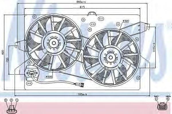 NISSENS 85483 Вентилятор, охолодження двигуна