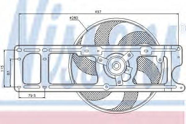 NISSENS 85518 Вентилятор, охолодження двигуна