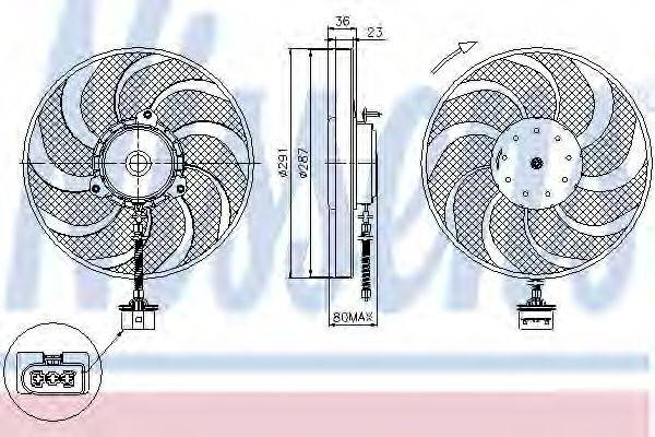 NISSENS 85545 Вентилятор, охолодження двигуна