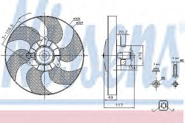 NISSENS 85658 Вентилятор, охолодження двигуна