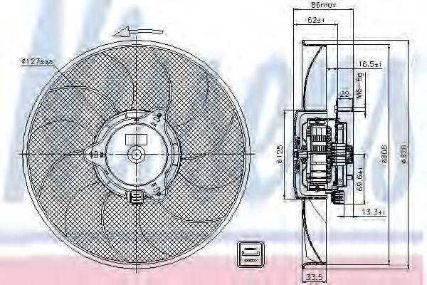 NISSENS 85705 Вентилятор, охолодження двигуна