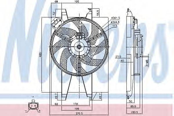 NISSENS 85767 Вентилятор, охолодження двигуна