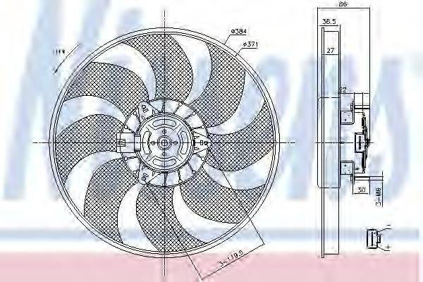 NISSENS 85779 Вентилятор, охолодження двигуна