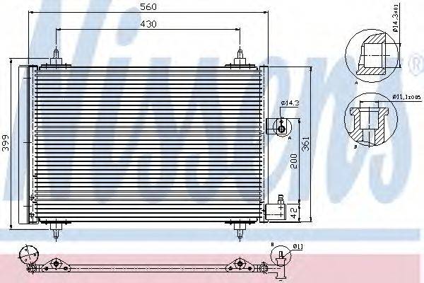 NISSENS 94534 Конденсатор, кондиціонер