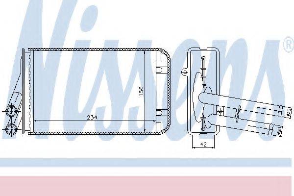 NISSENS 70229 Теплообмінник, опалення салону