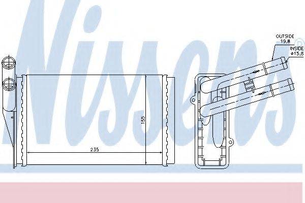 NISSENS 70221 Теплообмінник, опалення салону