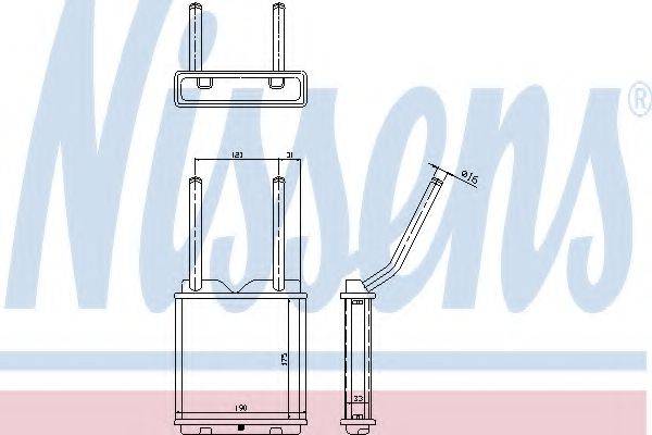 NISSENS 726531 Теплообмінник, опалення салону