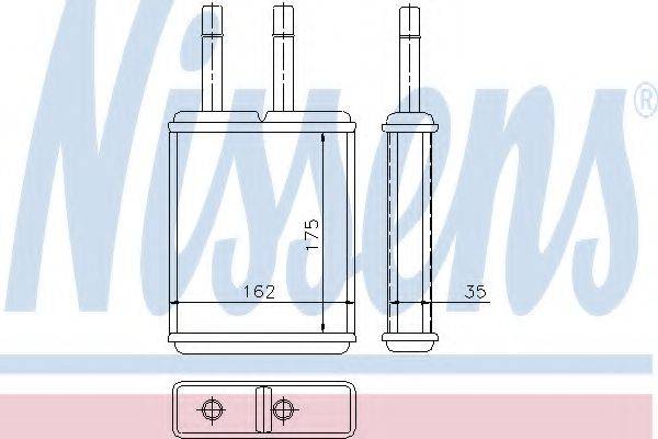 NISSENS 71957 Теплообмінник, опалення салону