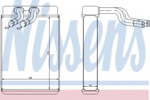 NISSENS 77610 Теплообмінник, опалення салону