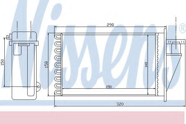 NISSENS 71444 Теплообмінник, опалення салону