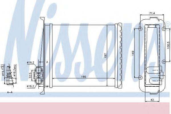 NISSENS 73640 Теплообмінник, опалення салону