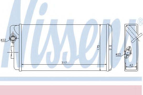 NISSENS 72035 Теплообмінник, опалення салону