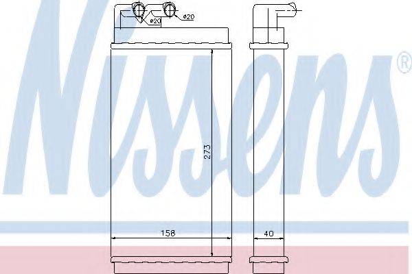 NISSENS 70230 Теплообмінник, опалення салону