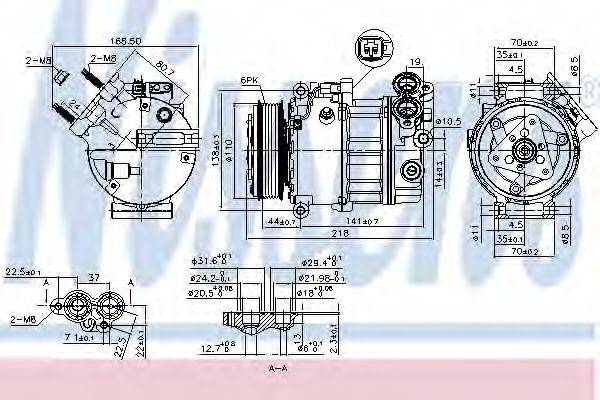 NISSENS 890125 Компресор, кондиціонер