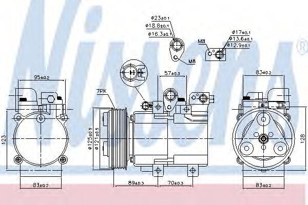 NISSENS 890018 Компресор, кондиціонер