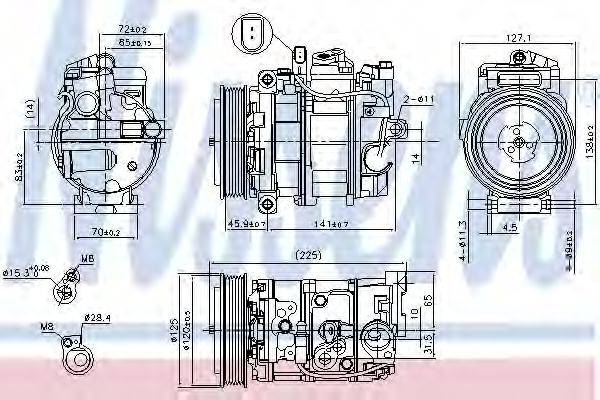 NISSENS 890191 Компресор, кондиціонер