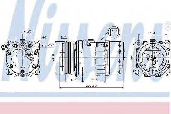 NISSENS 89032 Компресор, кондиціонер