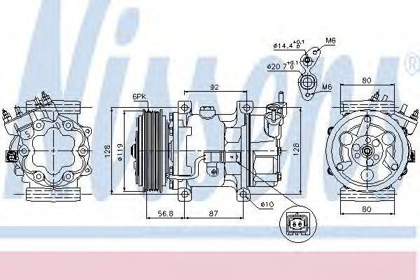 NISSENS 89053 Компресор, кондиціонер