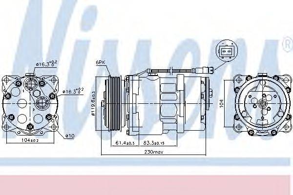 NISSENS 89055 Компресор, кондиціонер