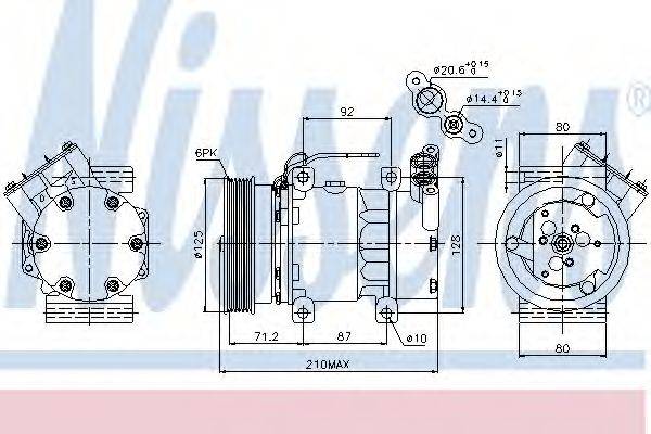 NISSENS 89064 Компресор, кондиціонер