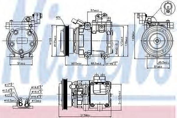 NISSENS 89082 Компресор, кондиціонер