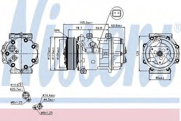 NISSENS 89136 Компресор, кондиціонер