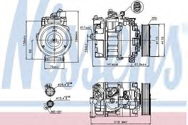 NISSENS 89210 Компресор, кондиціонер