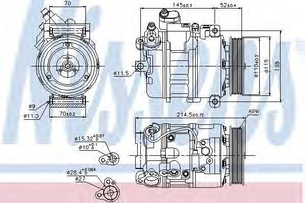 NISSENS 89214 Компресор, кондиціонер