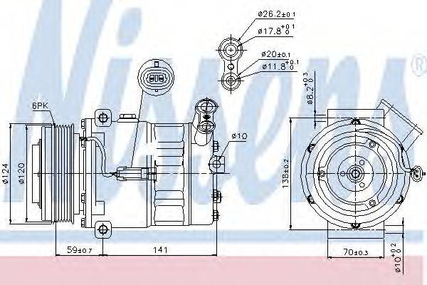 NISSENS 89343 Компресор, кондиціонер